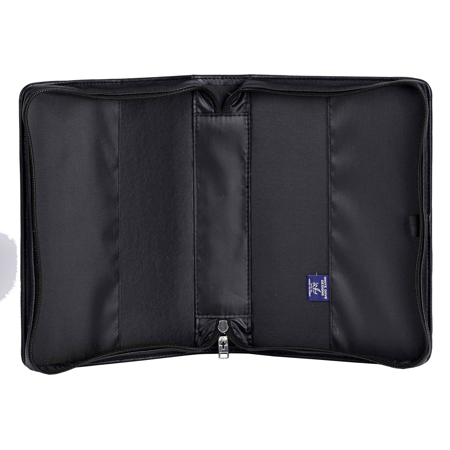 White Dove Bible Case Vintage Cross Black XLarge