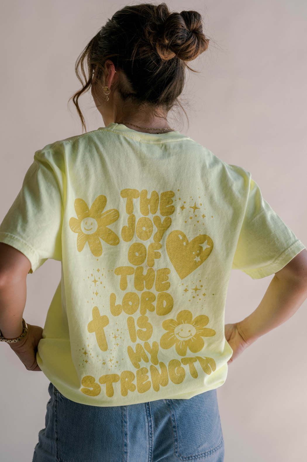 Jesus Is Joy Tee Tee - Neon Yellow