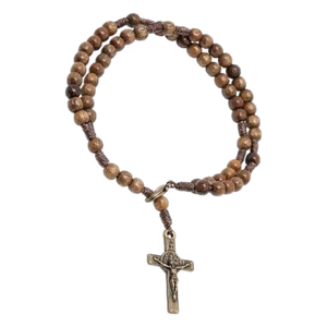 Imbuia (Brazilian Walnut) Camp Rosary Bracelet