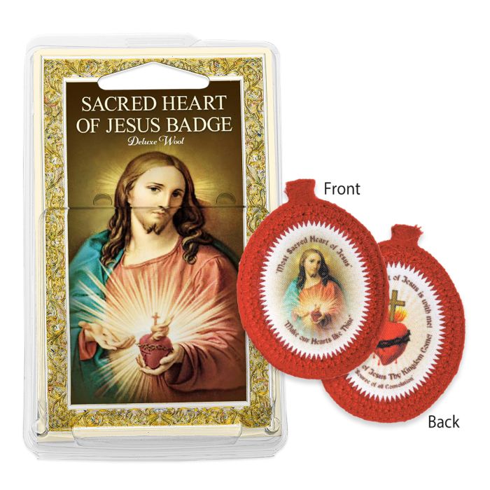 Sacred Heart Badge Deluxe Wool