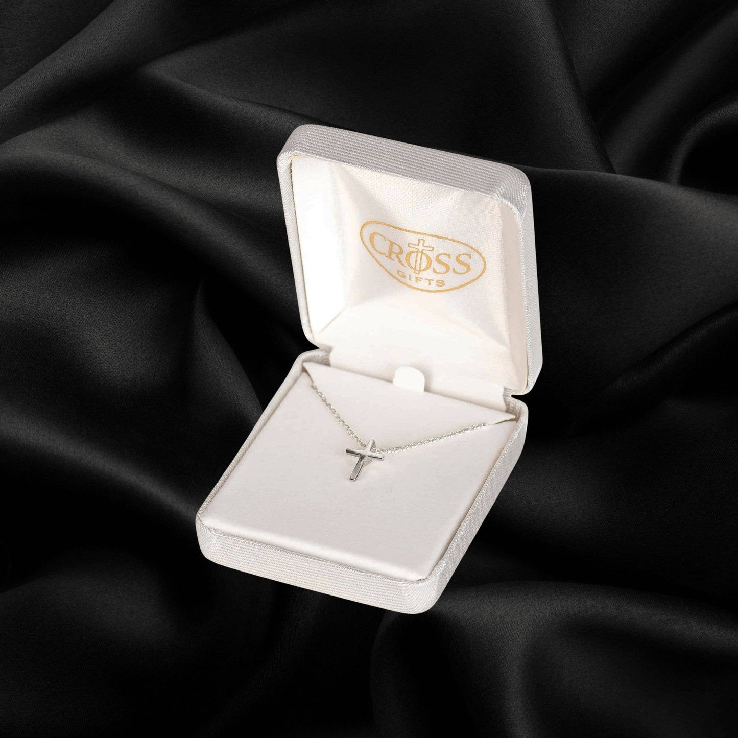 Small Cubic Zirconia Cross with 16" chain