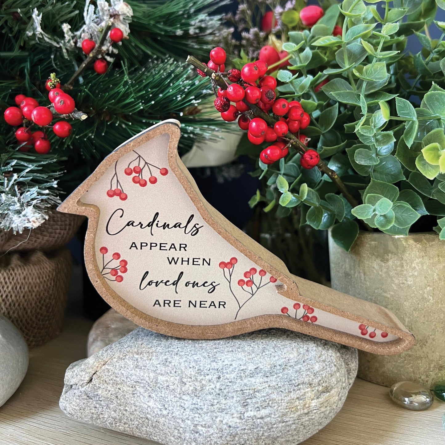 Framed Standing Cardinal Plaque