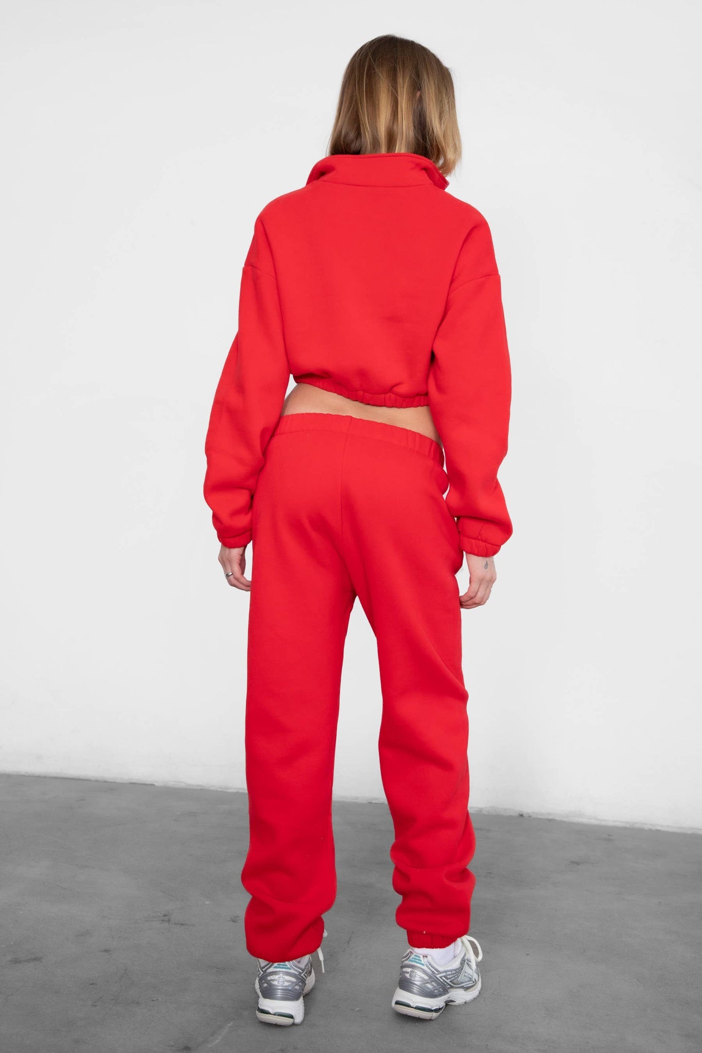 DOVE Plush Fleece Lounge High Waist Sweatpants With Pockets
