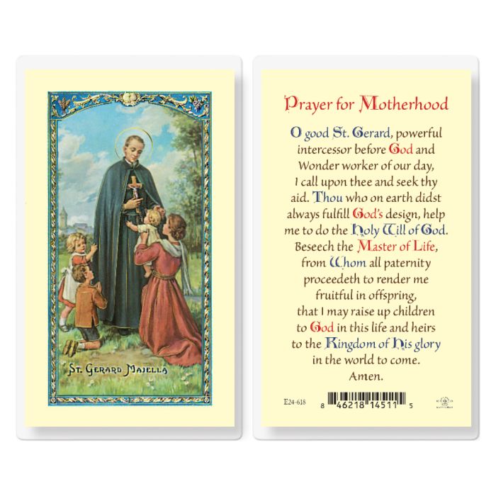 St. Gerard Laminated Prayer Card