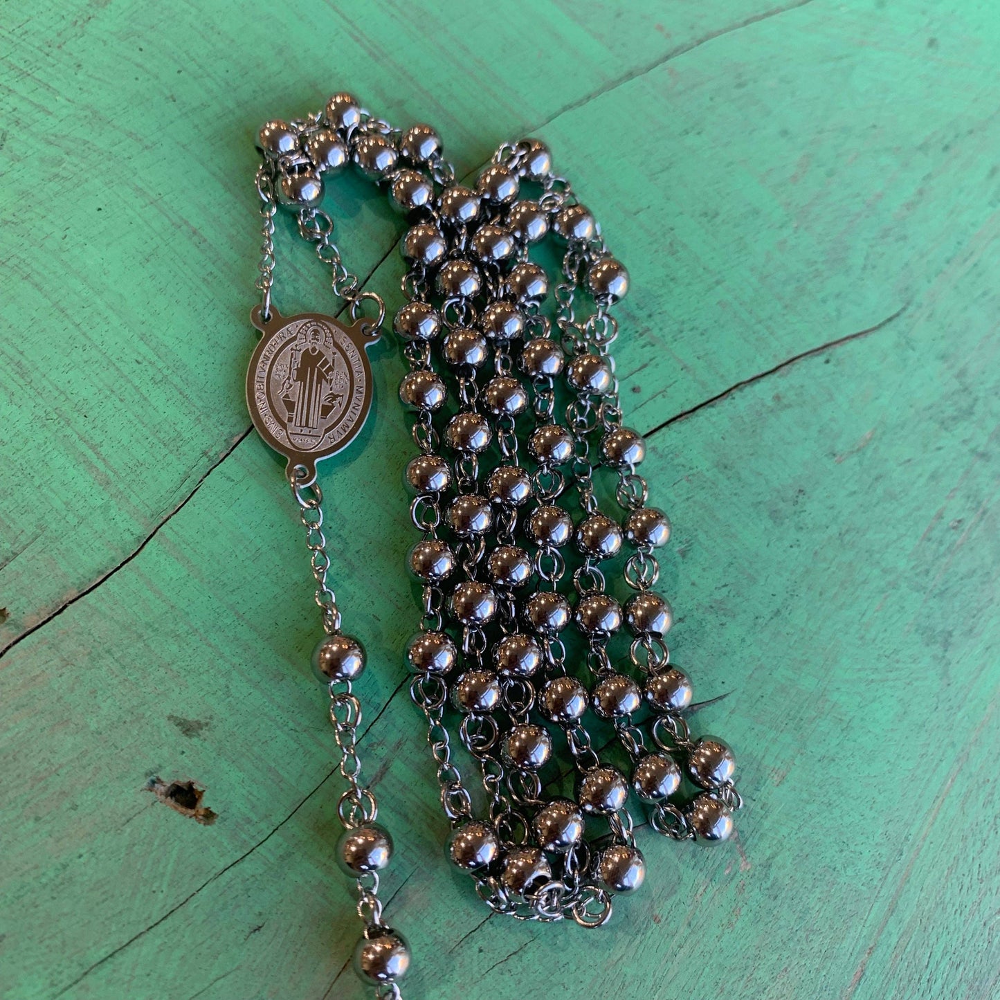 St. Benedict Rosary Stainless Steel