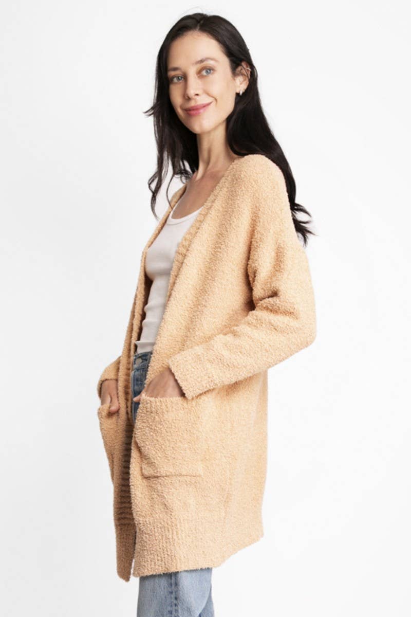Solid color Luxury Soft Cardigan w Pockets
