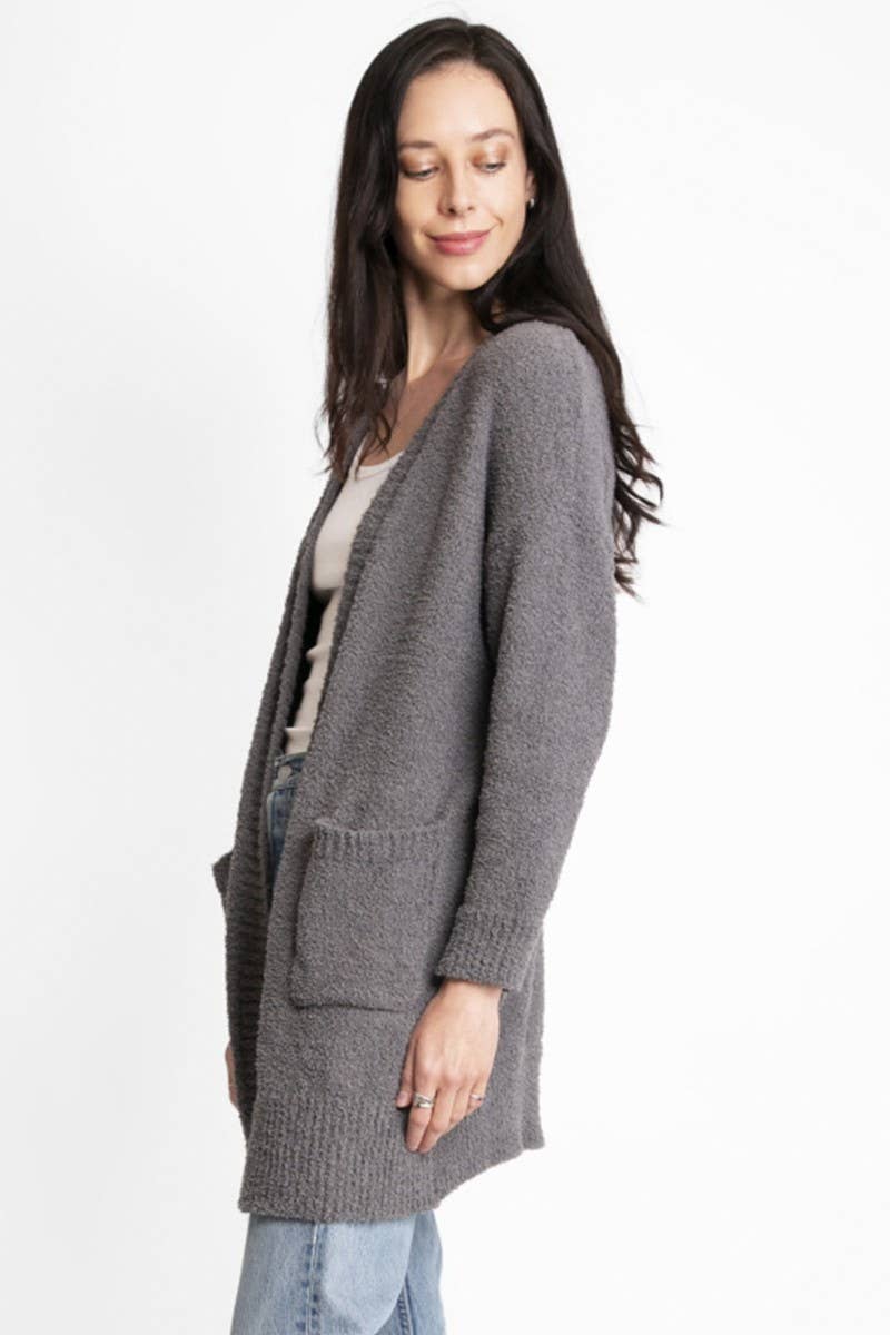 Solid color Luxury Soft Cardigan w Pockets