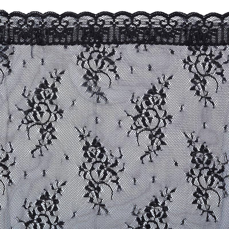 Blck Lace Infinity Chapel Veil