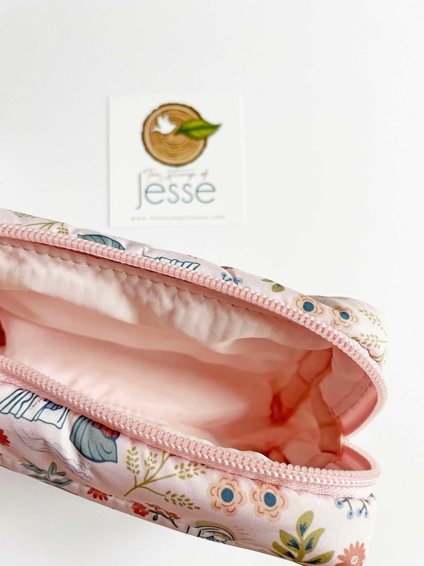 Our Lady of Lourdes lightweight waterproof puffer pouch