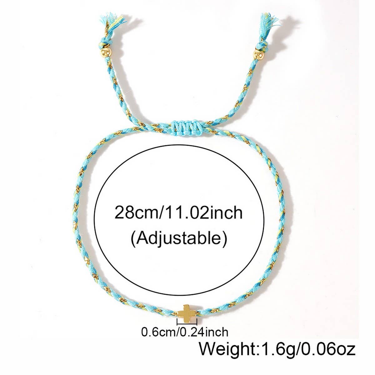 Cotton Cross Bracelet