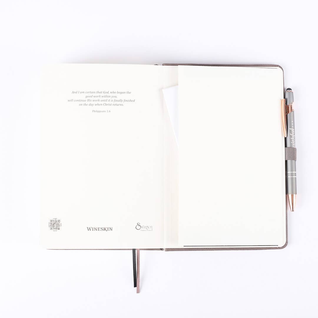 Wineskin Journal - Hard Cover - Grey - 420 Pages