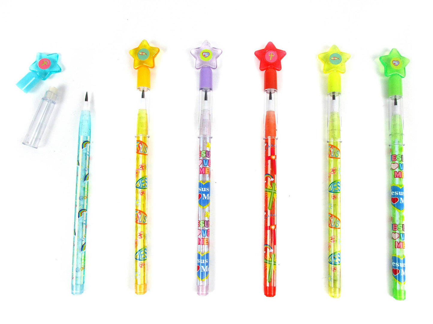 6 Pcs Religious Multi-Point Pencils