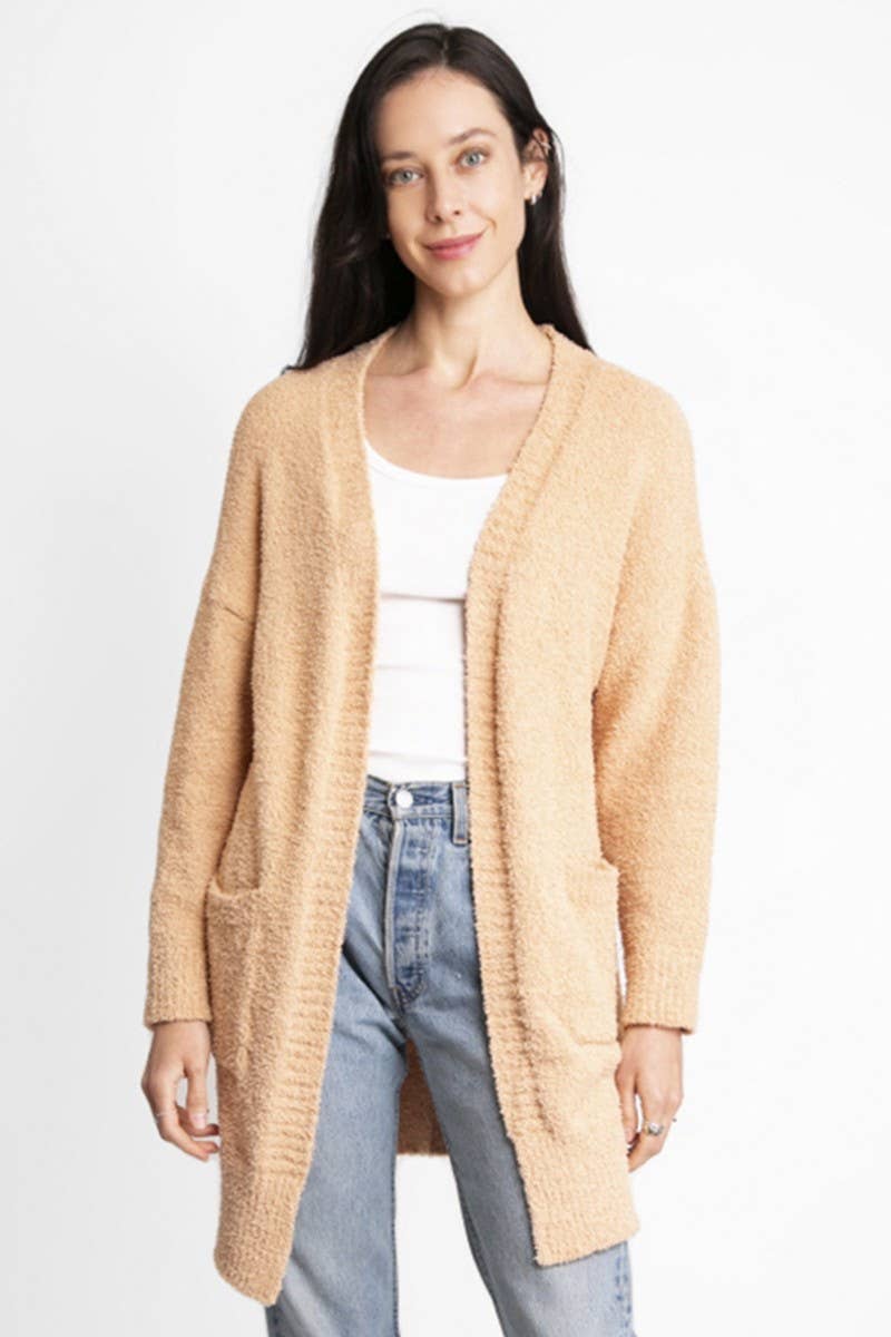 Solid color Luxury Soft Cardigan w Pockets