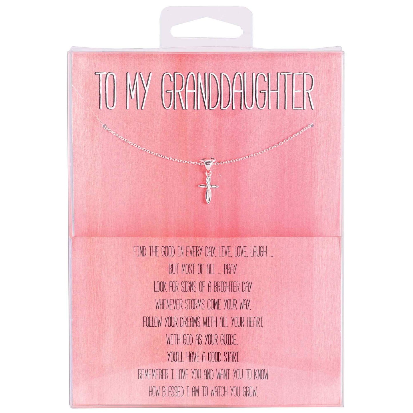 Necklace To My Granddaughter Petal Cross
