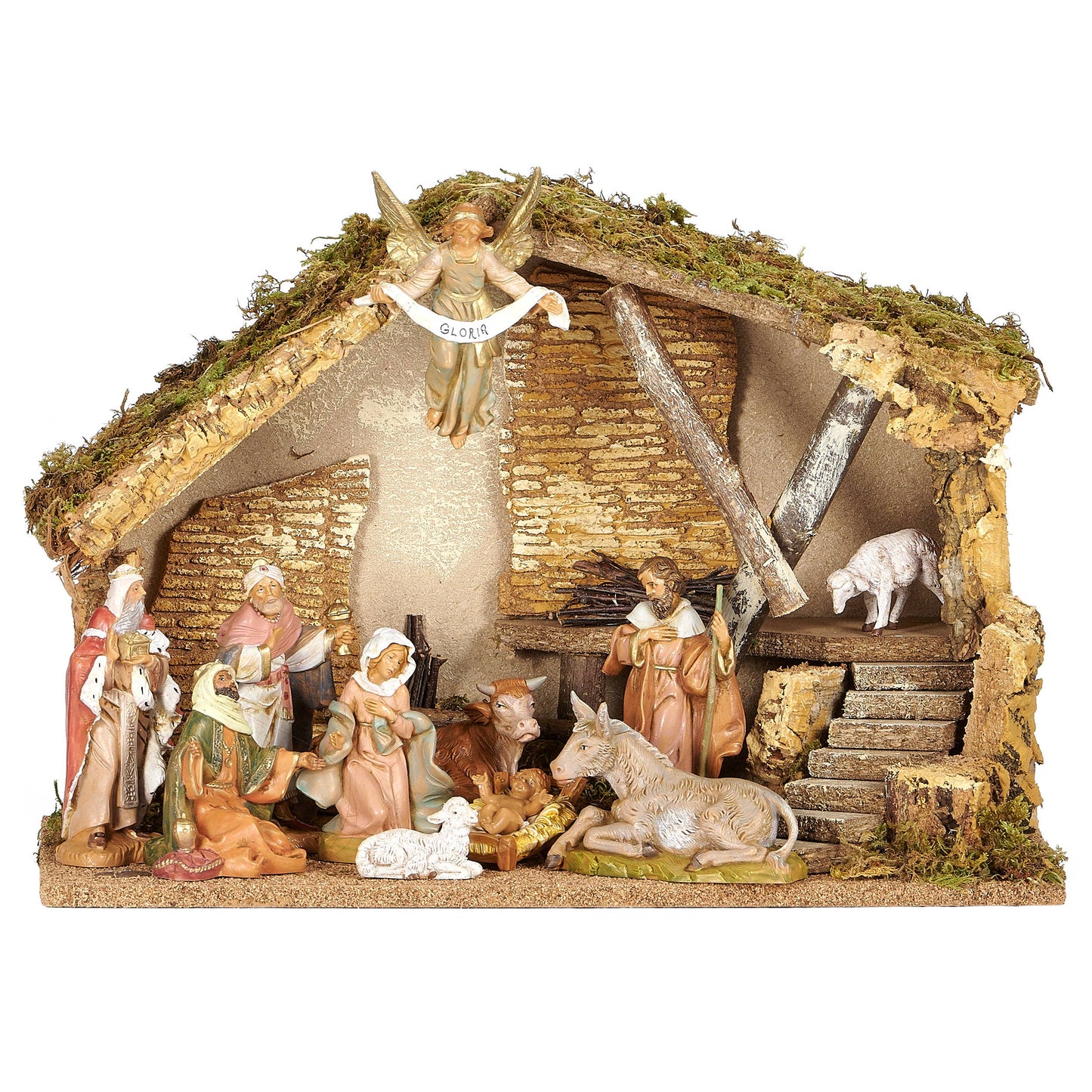 Fontanini 11-Piece Nativity Set/ Italian Stable – 5" Scale