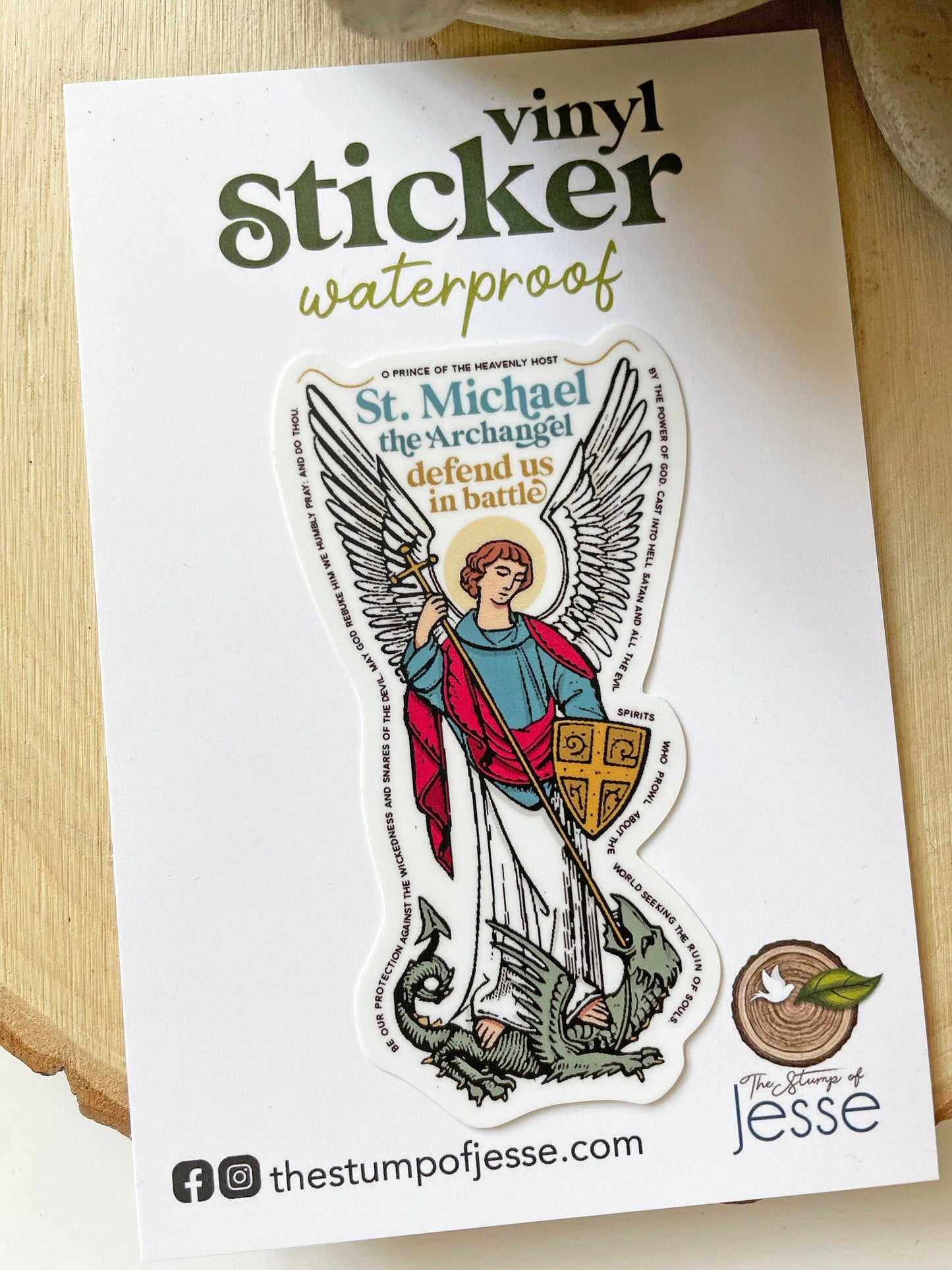 St. Michael The Archangel Waterproof Catholic Sticker