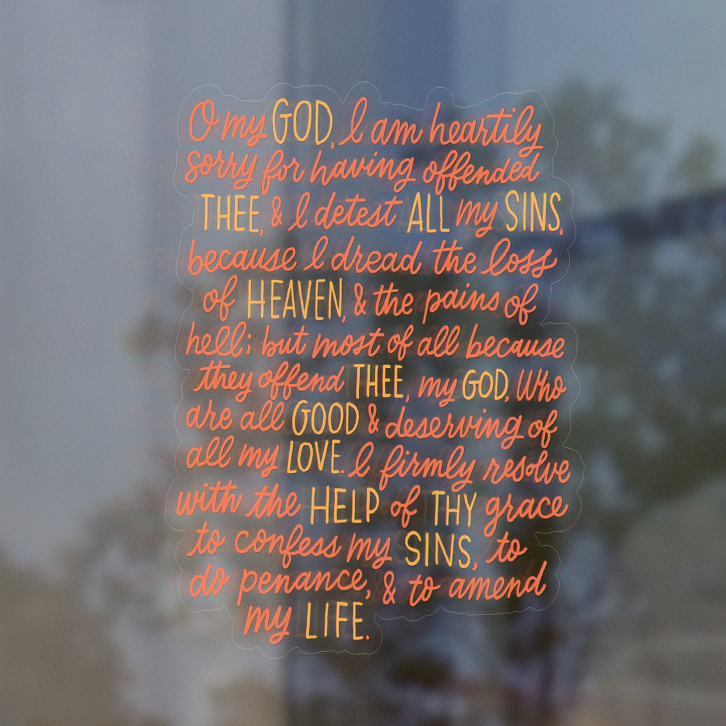 Act of Contrition Window Cling