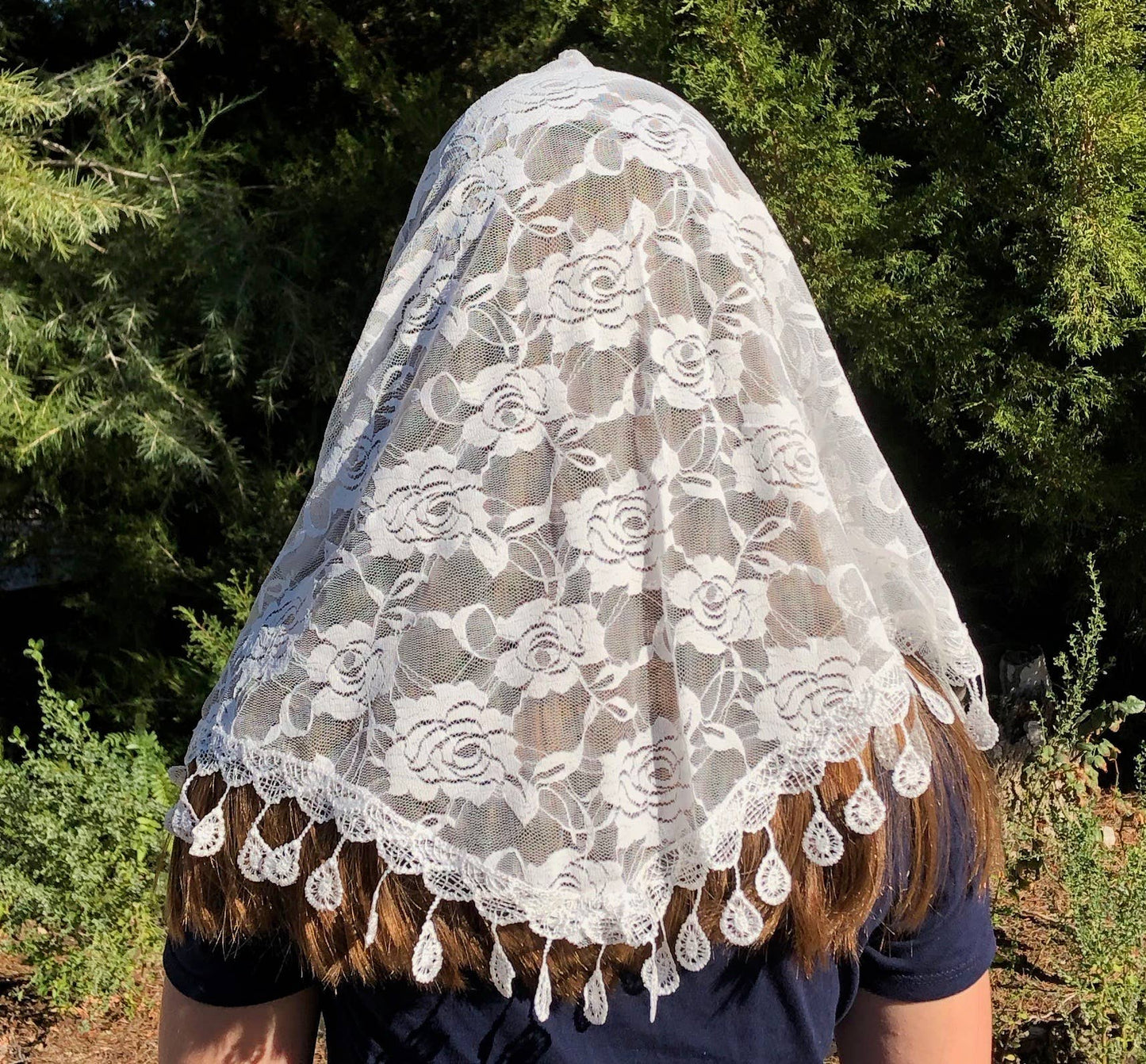 St. Claire of Assisi Veil -WHITE (60" x 20")