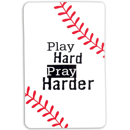 BASEBALL PLAY HARD PRAY POCKETCARD