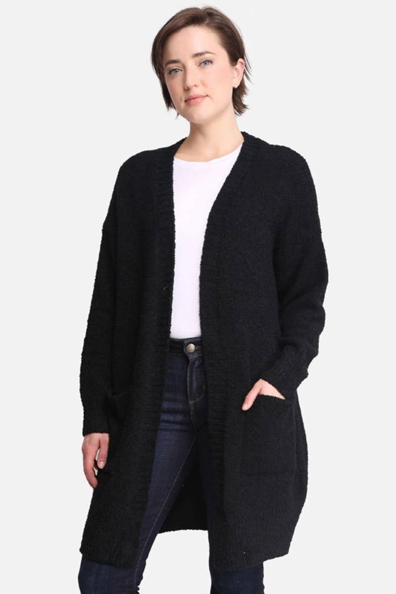 Solid color Luxury Soft Cardigan w Pockets