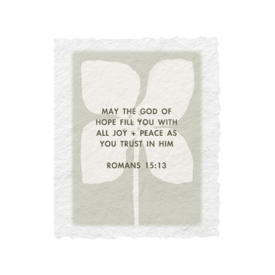 Joy + Peace Romans 15:13 Card