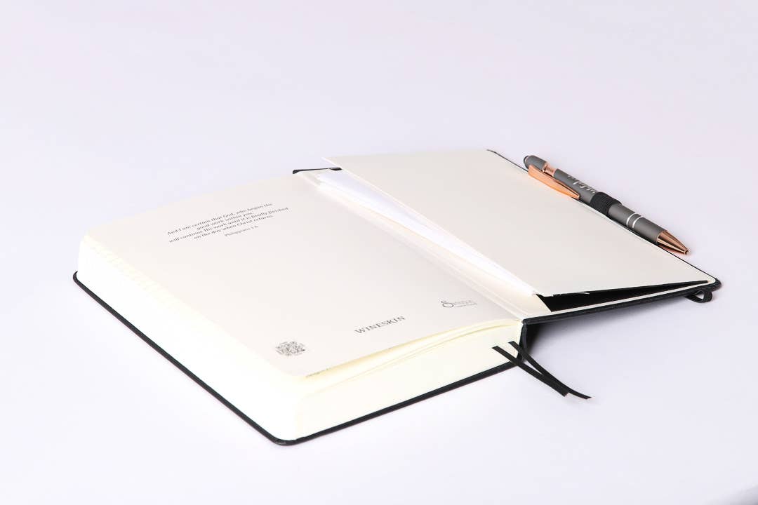 Wineskin Journal - Hard Cover - Black - 420 Pages