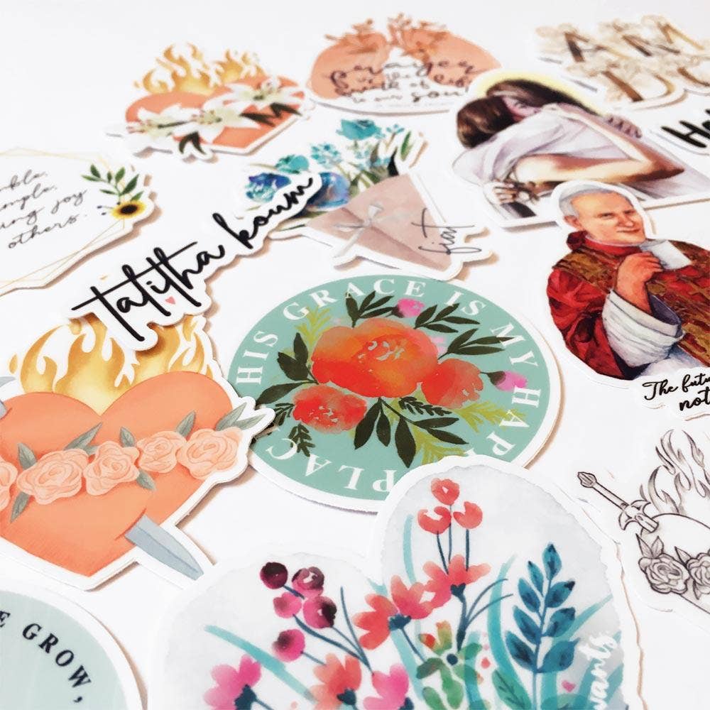 Holy Family Hearts Vinyl Sticker