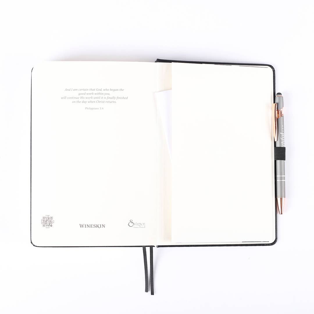 Wineskin Journal - Hard Cover - Black - 420 Pages