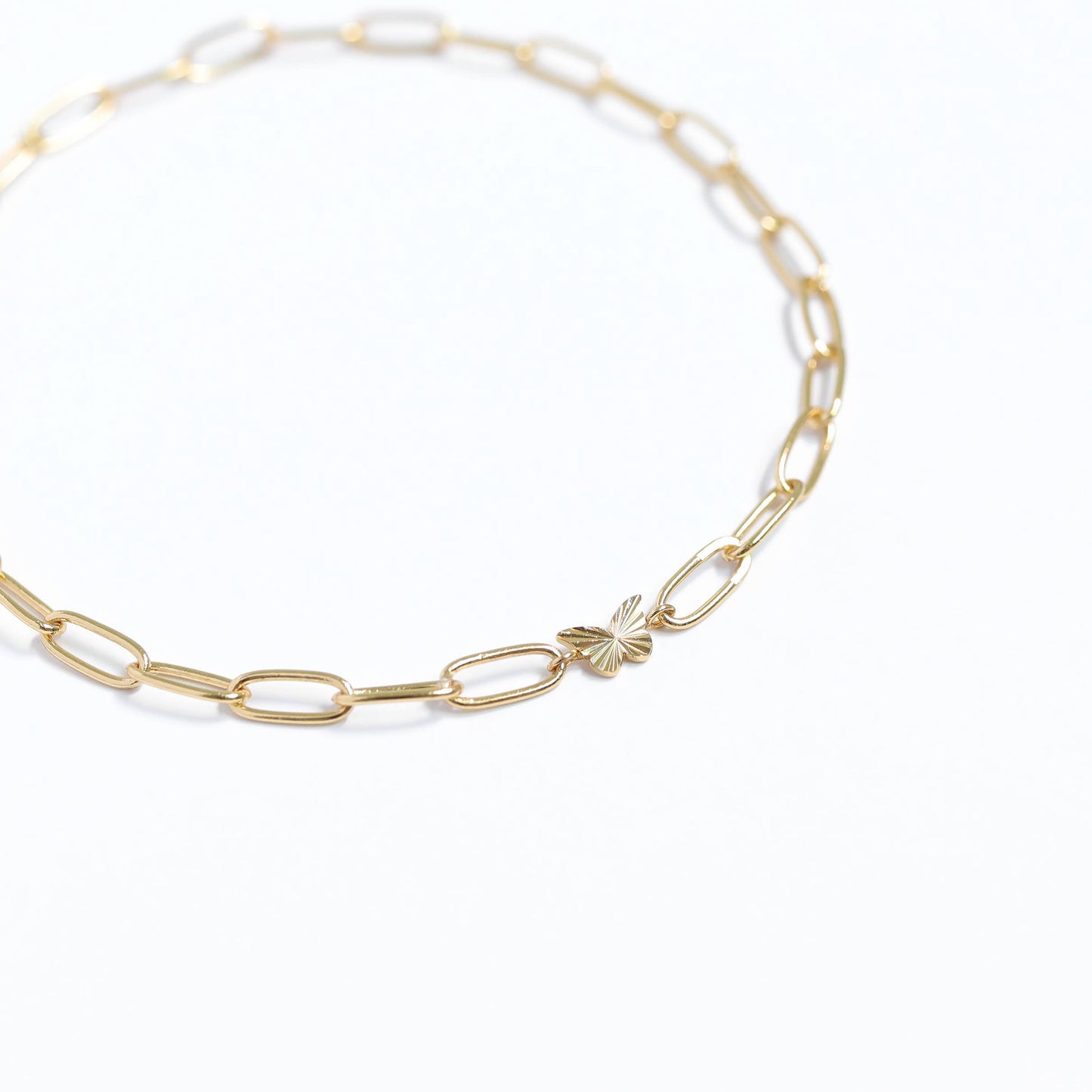 14K Gold Plated Sterling Silver Paperclip Chain -By The Foot