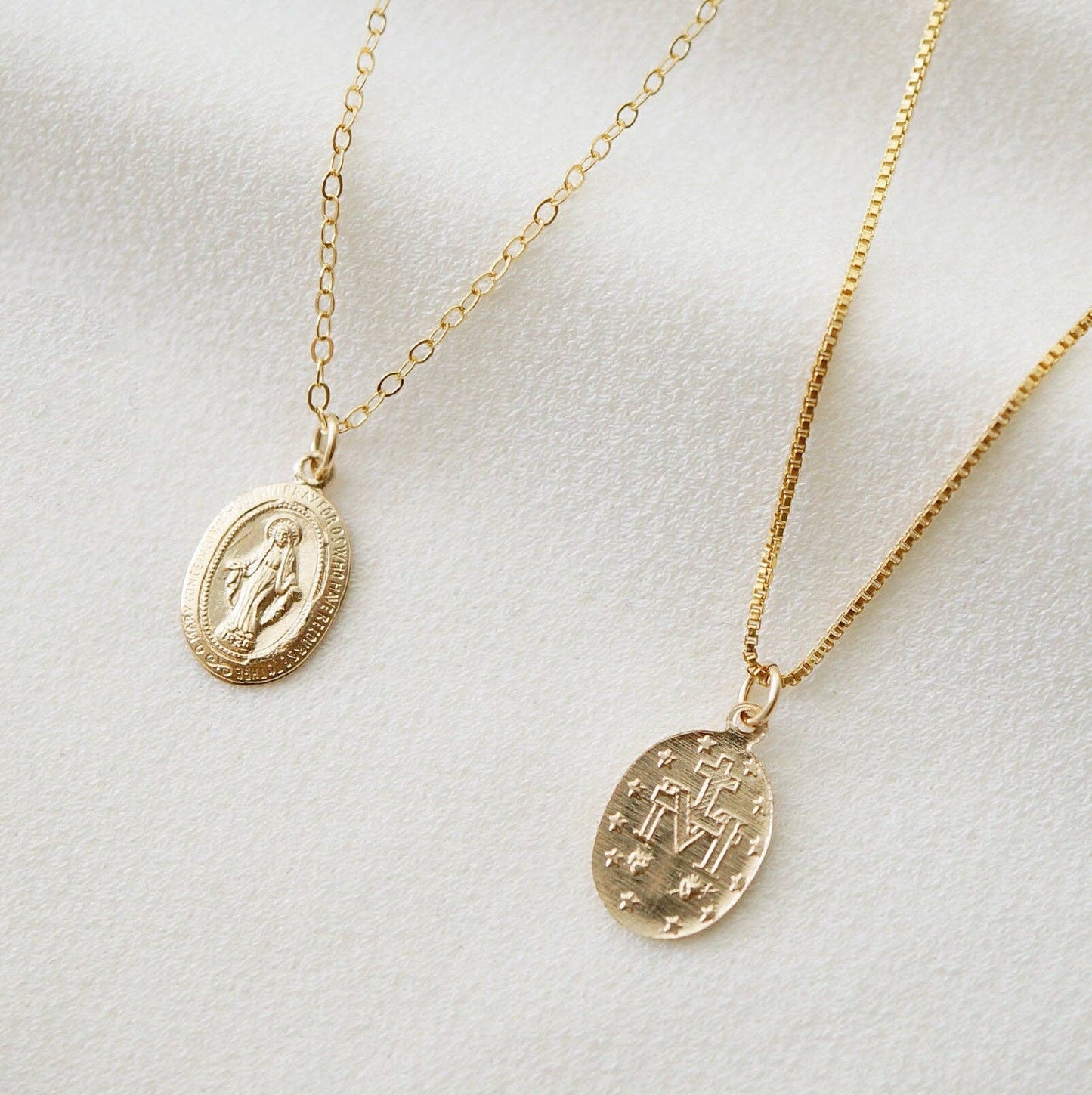 Blessed Mother Mary 14K Gold fill Necklace