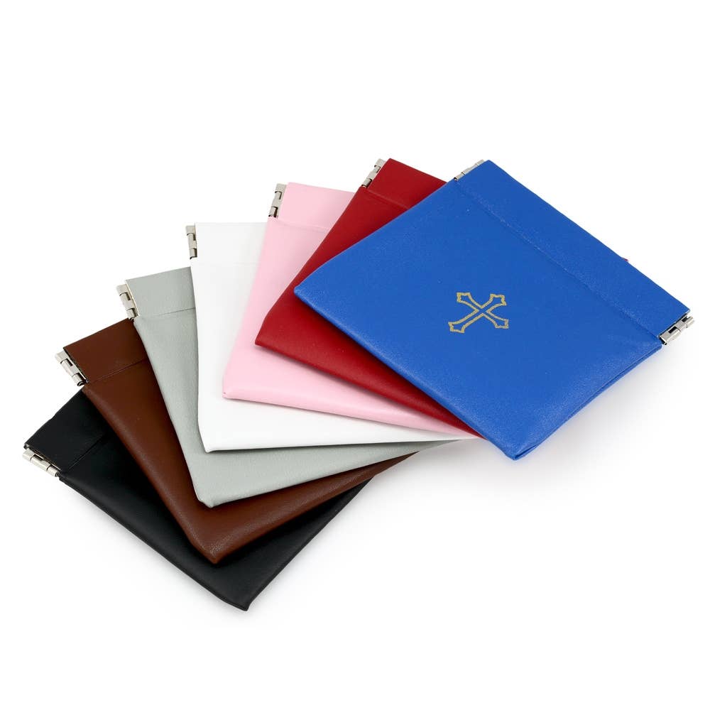 White Vinyl Rosary Pouch