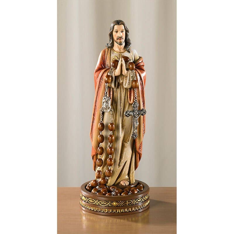 Sacred Heart Rosary Holder 8.5"