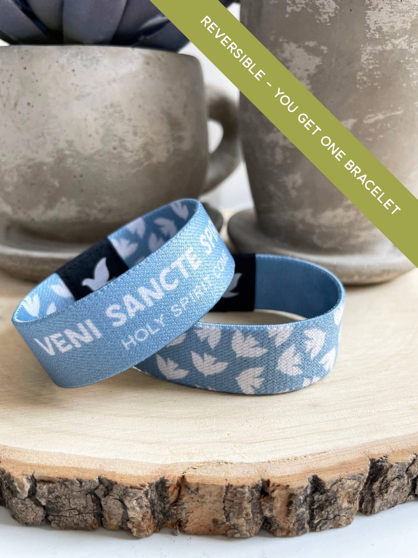 Veni Sancte Spiritus Reversible Elastic Bracelet Holy Spirit