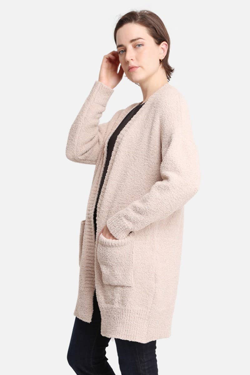 Solid color Luxury Soft Cardigan w Pockets