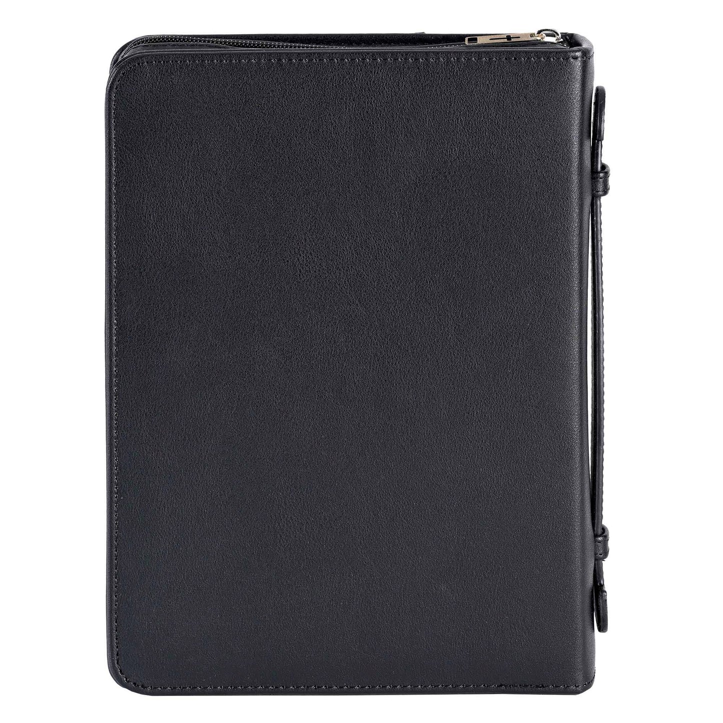 Black Faux Leather Hardshell Bible Cover XXL