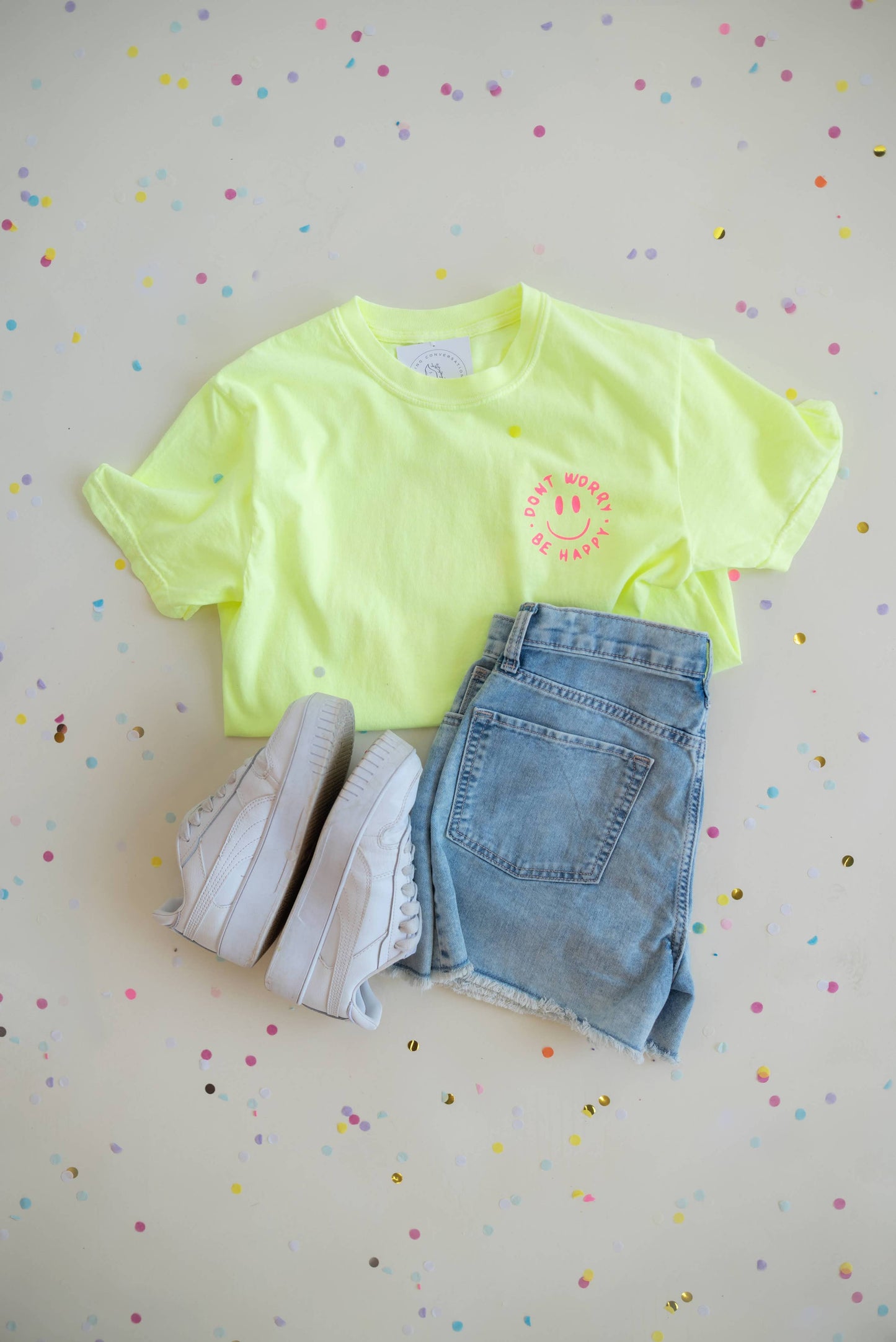 Be Happy Tee - Yellow