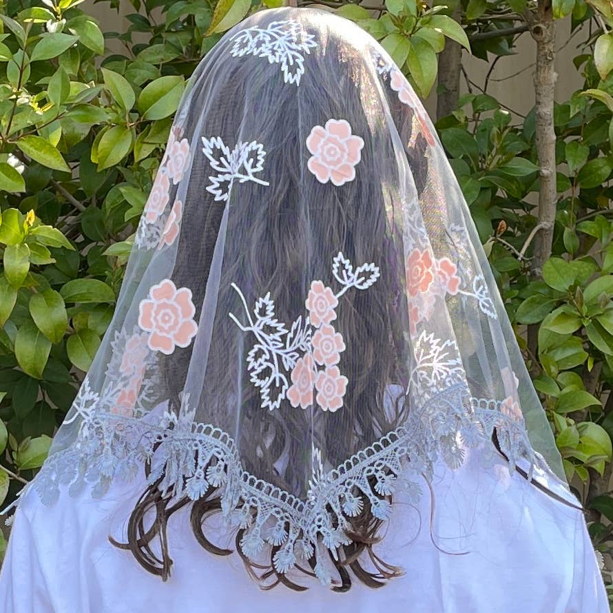 Mystic Rose Veil -GRAY 60" x 22"