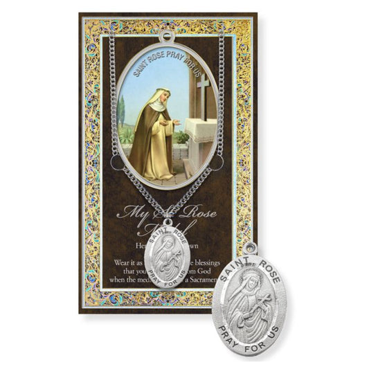 Picture Folder w/ Medal and Chain St. Rose of Lima