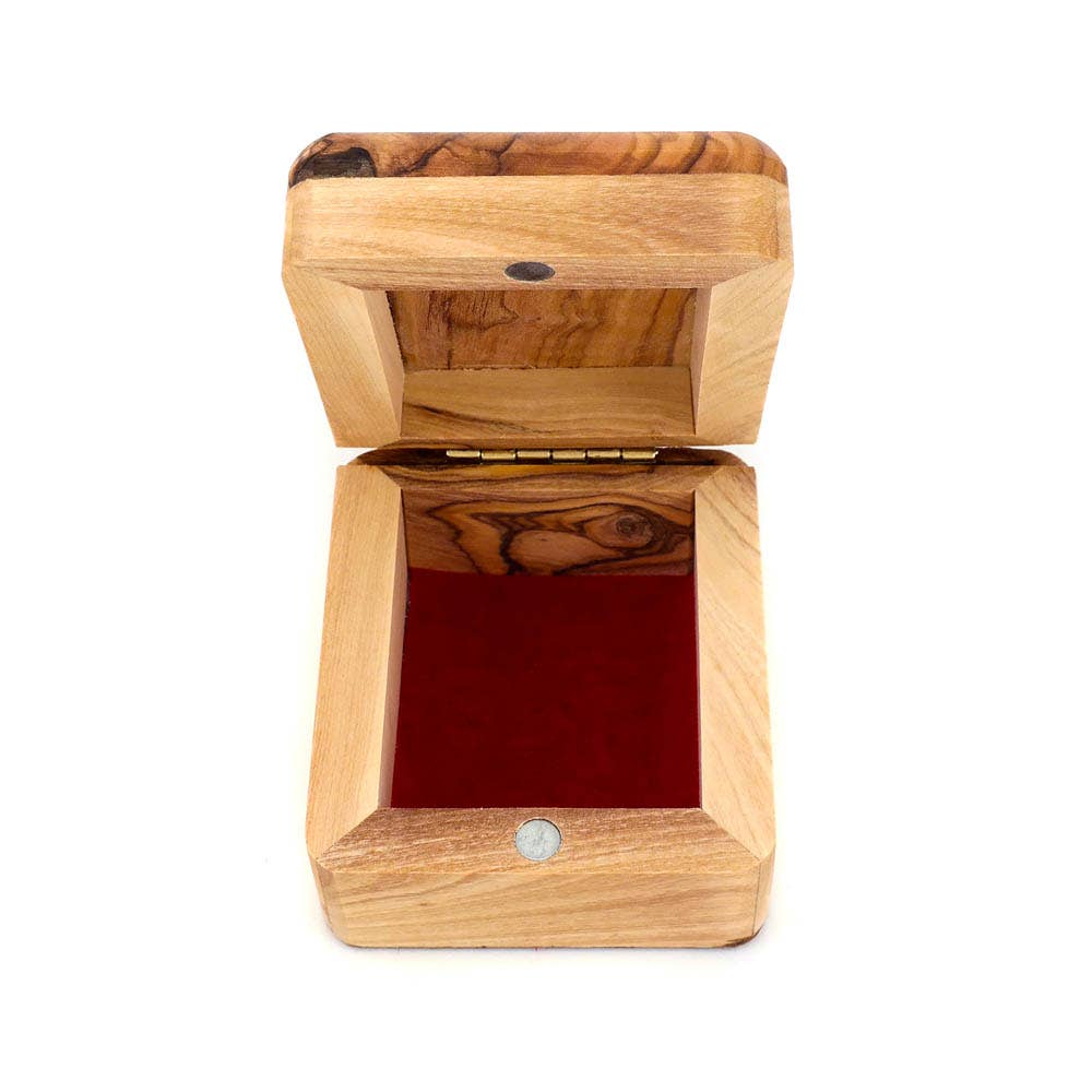 Olive Wood Rosary Box with Celtic Cross