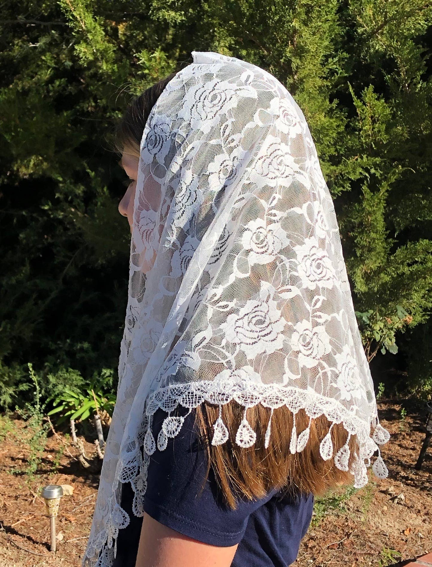 St. Claire of Assisi Veil -WHITE (60" x 20")