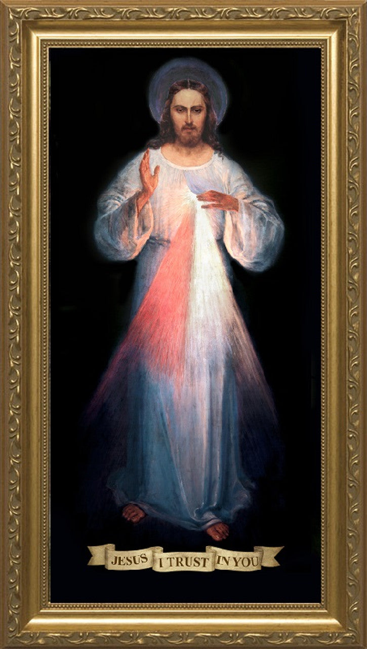 Divine Mercy 12"x24" Framed Image