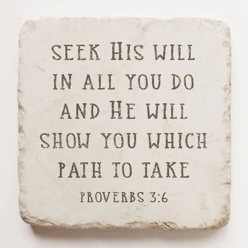 Proverbs 3:6 Small Stone Block