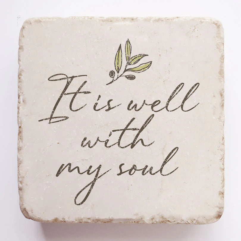 It Is Well With My Soul Stone Coaster