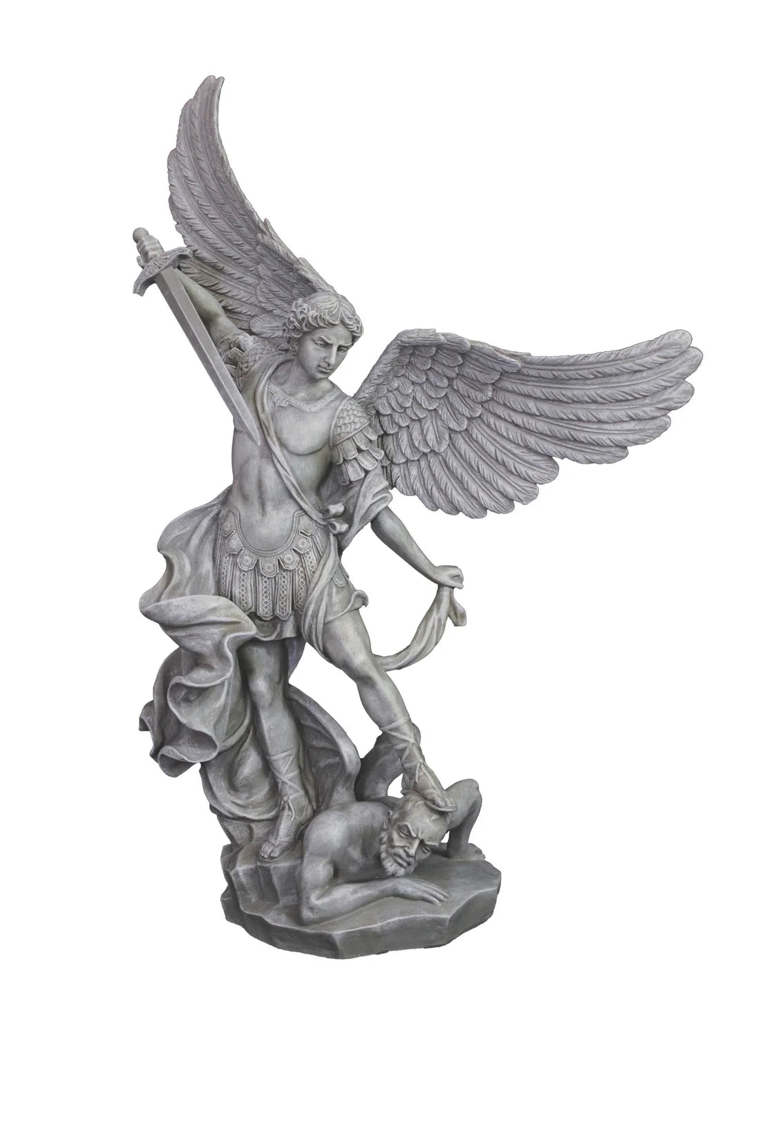 St. Michael in stone finish 14.5" Veronese Collection