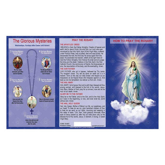 How to Pray the Rosary Folded Card