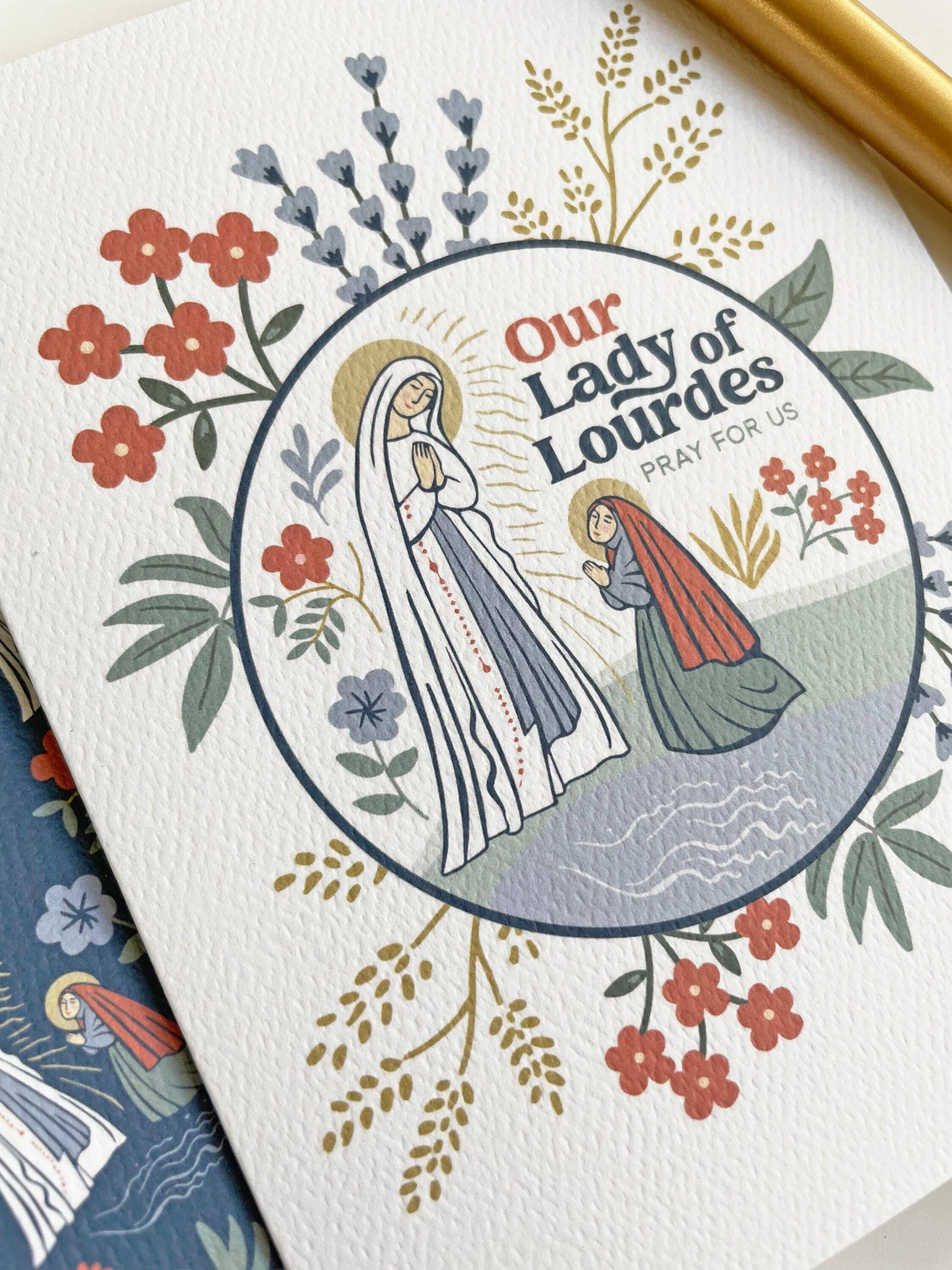 Our Lady of Lourdes Greeting Catholic Card