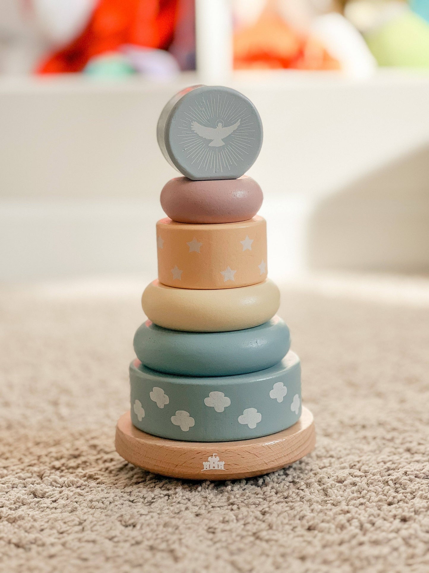 Holy Spirit Wooden Stacking Tower