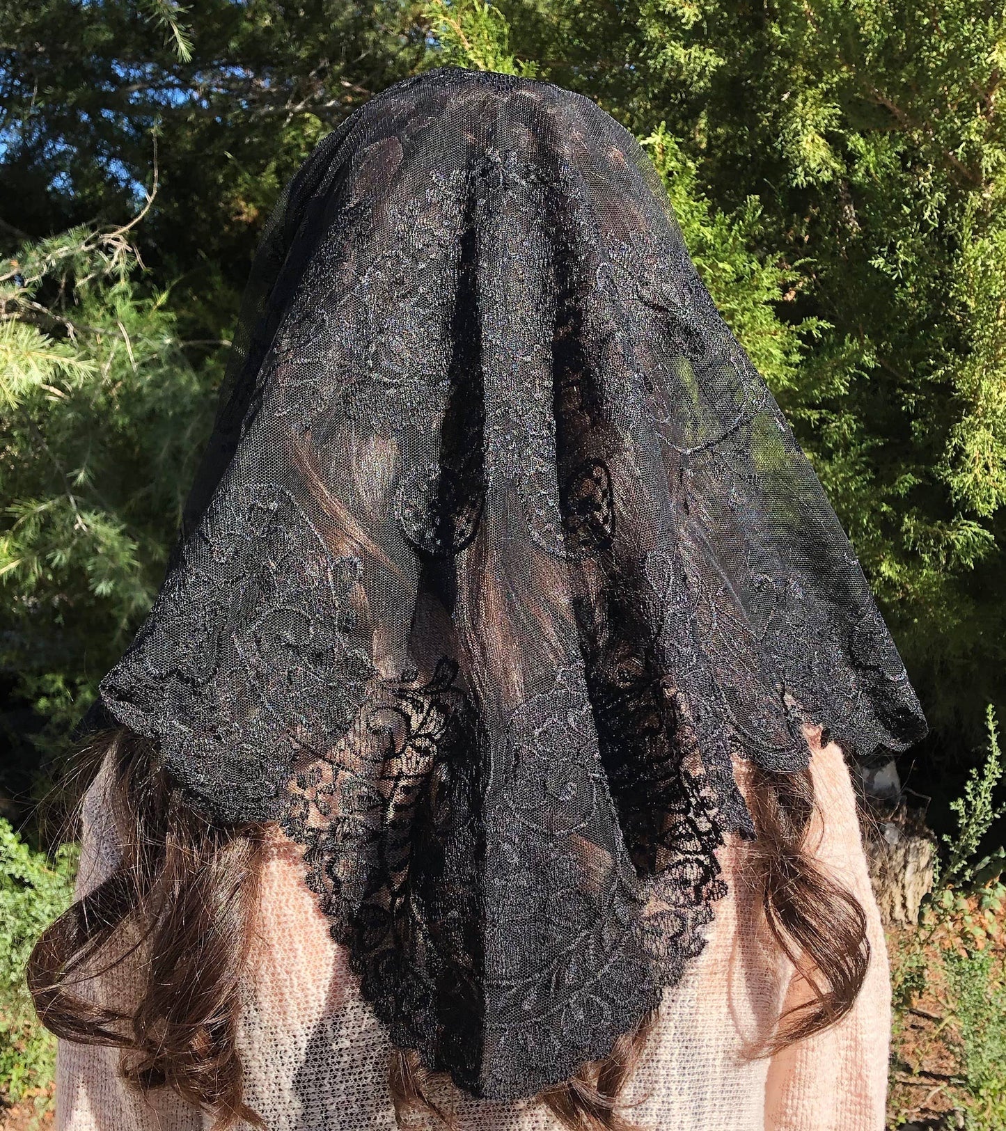 St. Catalina Thomas Veil -BLACK (48" x 23")
