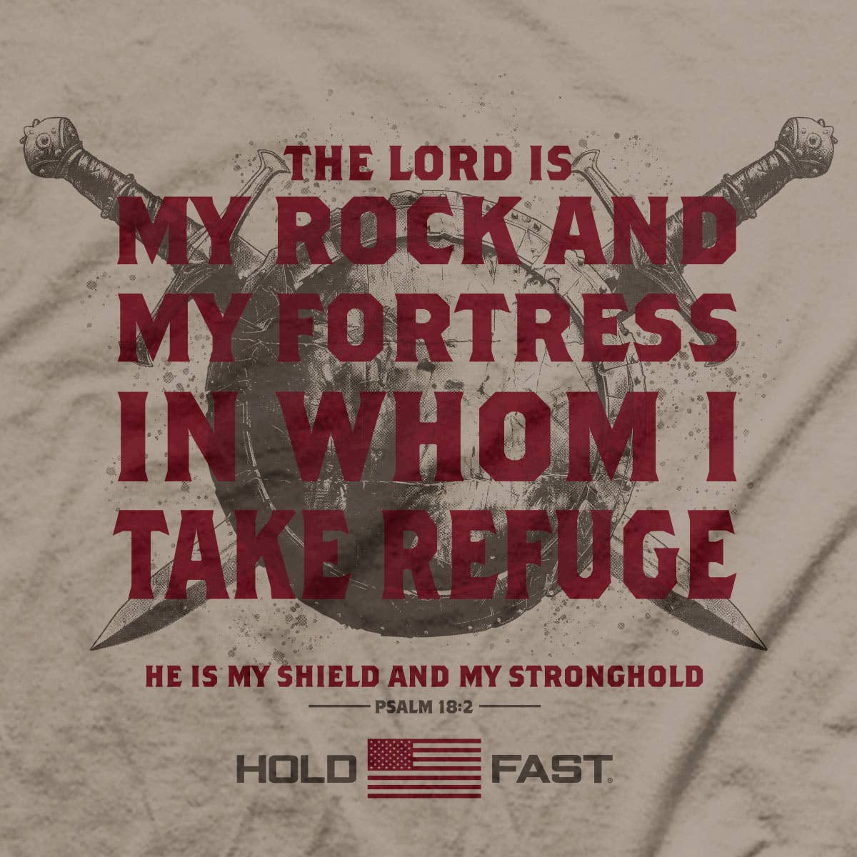 HOLD FAST Mens T-Shirt Fortress Shield