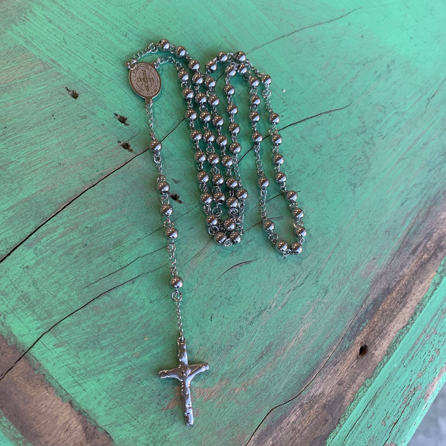 St. Benedict Rosary Stainless Steel